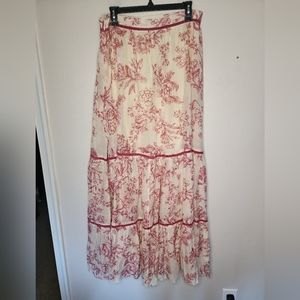 NWT TWINSET Silk and cotton floral maxi skirt